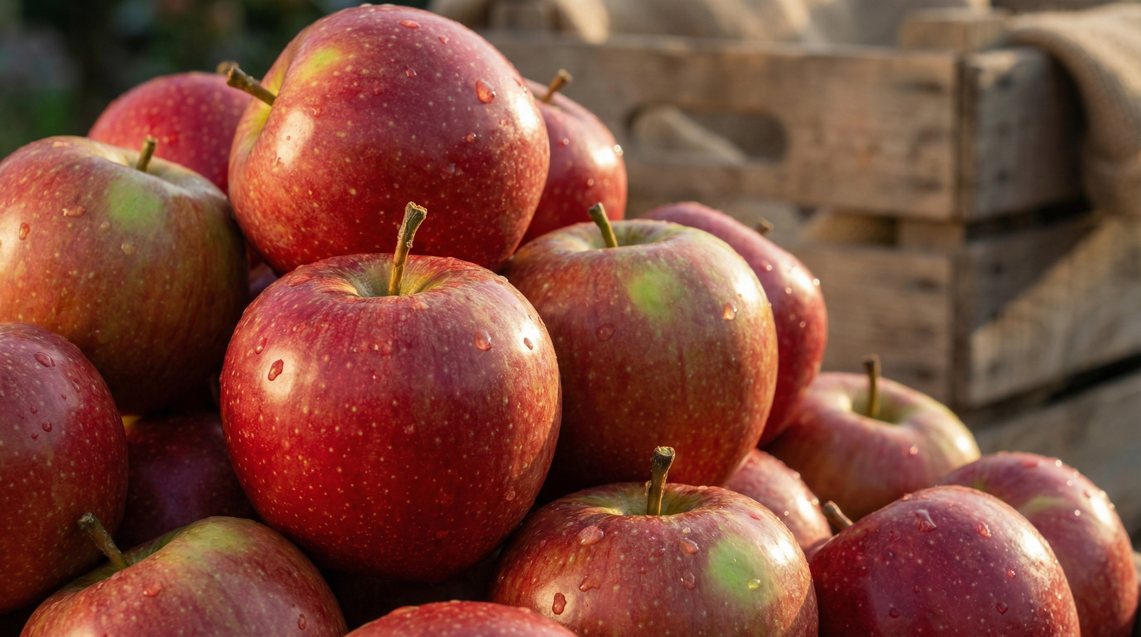 这儿的苹果很好吃